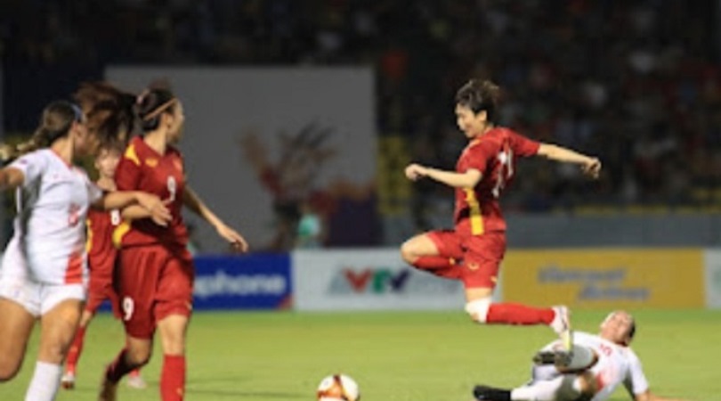 July 1, 2022, Rome, France: Marion Torrent of France, My Le Thi Diem of  Vietnam (left) during the International Women's Friendly football match  between France and Vietnam on July 1, 2022 at